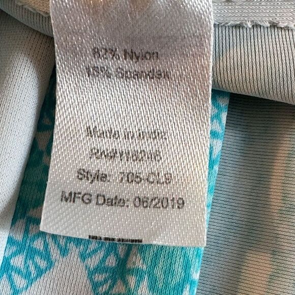 Cabana Life Dress Womens Sz L Maxi button up paisley V Neck Tiered UPF Cover up - Picture 6 of 11